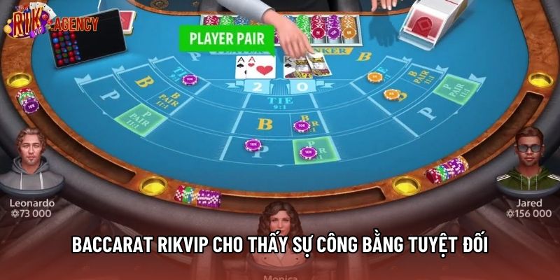 Baccarat rikvip cho thấy sự công bằng tuyệt đối