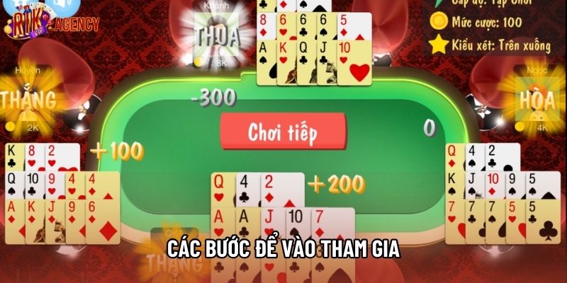 Các bước để vào tham gia