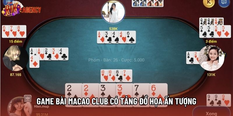 Game bài macao club có tảng đồ họa ấn tượng