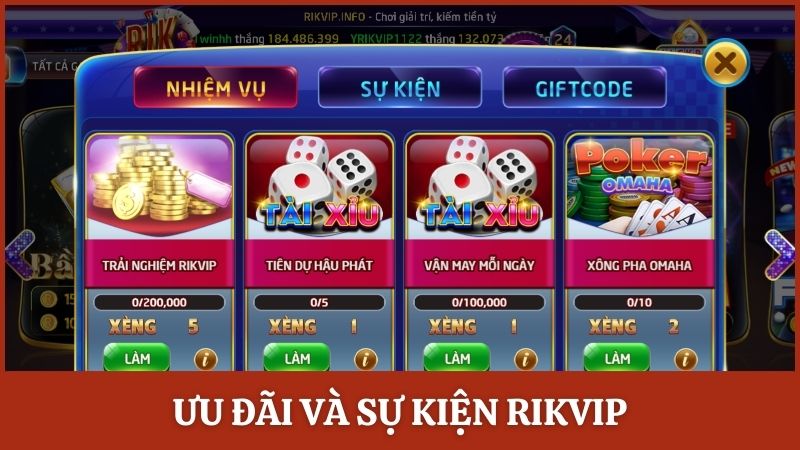 Ưu đãi và sự kiện được cổng game cập nhật thường xuyên